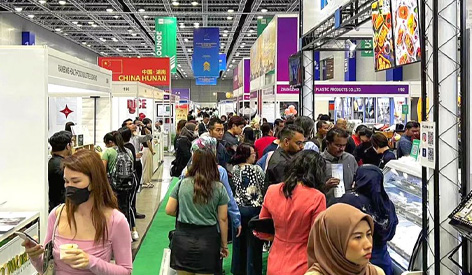 A Unicomp exibiu a máquina de raios-X de contaminação de alimentos na exposição internacional de alimentos e bebidas da Malásia MIBF